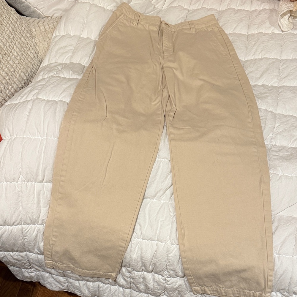 Sunday Best Beige Wide-Leg Trousers
